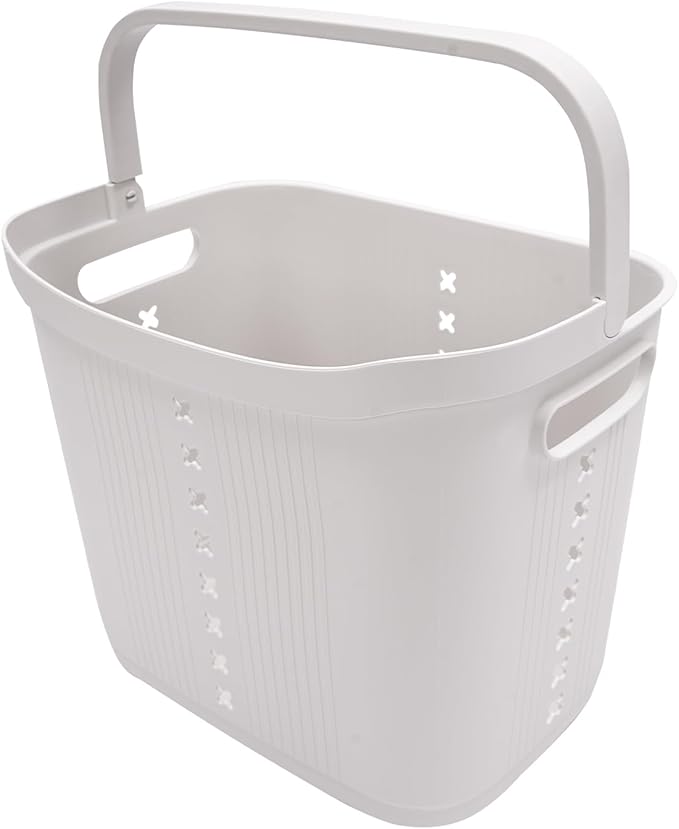 Laundry Basket Hampers,3-Layer Stackable Laundry Basket System Rolling Storage Cart, Vertical Laundry Sorter with Wheel for Kitchen Shelf,Fruit Stand,Clothes Basket (WHite)