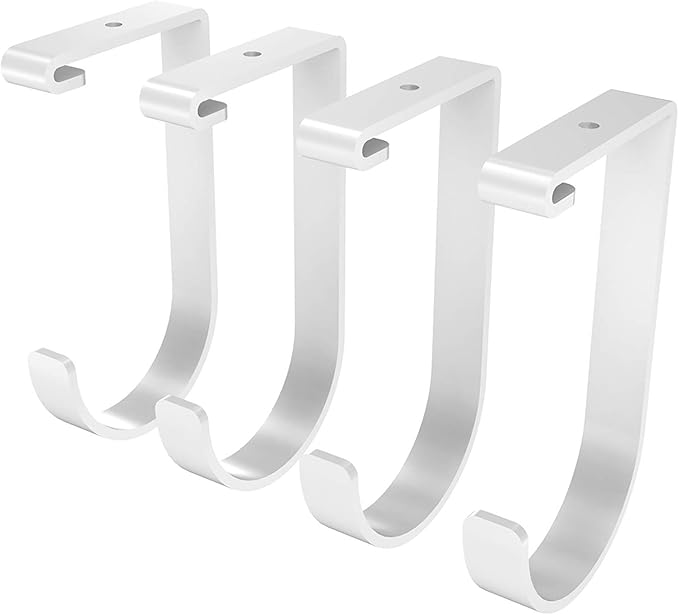 FLEXIMOUNTS 3x6 Overhead Garage Storage Adjustable Ceiling Storage Rack with 4-Pack Add-On Storage Flat Hook Accessory, 72" Length x 36" Width x 40" Height Storage Rack, White