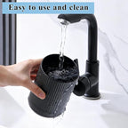 Kyraton Cooking Utensils Holder 2pcs, 360° Rotating Heavy Duty Plastic Kitchen Utensil Holder for Countertop, The Small Utensil Crock for Cutlery Silverware, Tooth Brush, Desk Pencil Pen