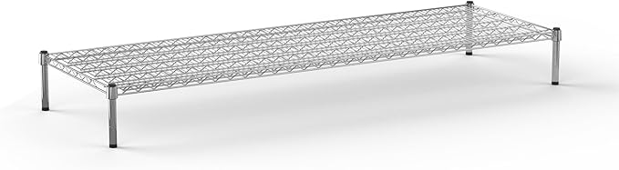 24" Deep x 72" Wide x 8" Height Wire Shelving Kit | 1-Tier | NSF Commercial Storage Rack Unit