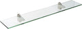 Spancraft Glass F-4.75x27-Brushed Steel Falcon Glass Shelf, Brushed Steel, 4.75" x 27"