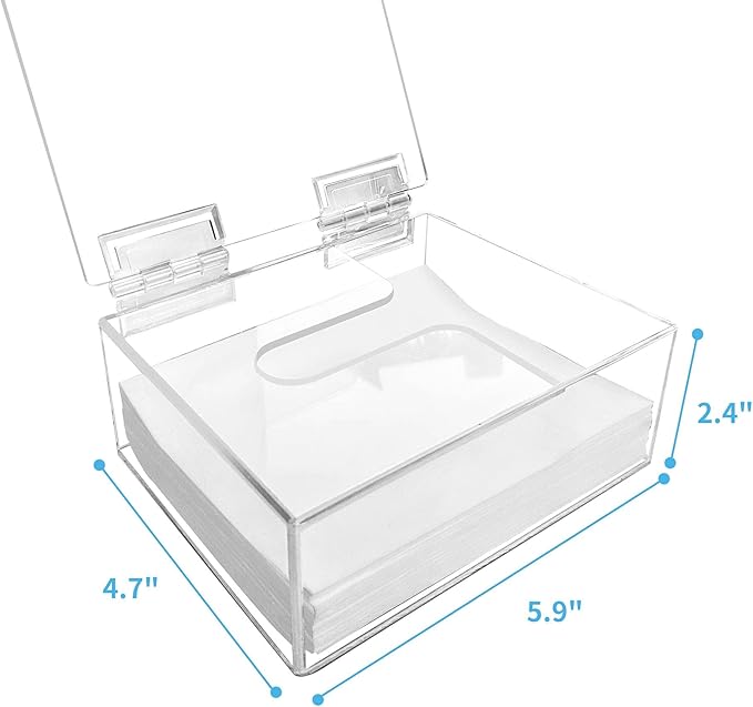 Earth Breeze Laundry Detergent Sheets Organizer - Clear Acrylic Dispenser with Lid for Laundry Room