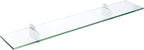Spancraft Glass R-10x36-Chrome Raven Glass Shelf, 10" x 36", Chrome