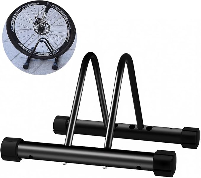 Heavy-Duty Bicycle Parking Stand – Floor & Wall Mounted Rack for Mountain, Road, and Kids Bikes – Rustproof Carbon Steel Frame with Non-Slip Base