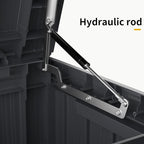 Outdoor Storage Box Waterproof, 320 Gallon Large Lockable Deck Box, Patio Storage Bin Bench for Pool Accessories Cushion Furniture, Garden Tools, UV-Resistant Outside Delivery Black