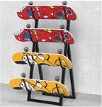 Metal Ski and Snowboard Storage Rack - Floor Display Stand for Garage/Shop, Holds Skis & Boards, 30x72cm, Black, Durable Organizer for Outdoor Gear