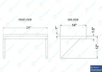 AmGood 14 in. x 24 in. Stainless Steel Wall Shelf | NSF | Metal Shelving | Garage, Laundry, Storage, Utility Room | Restaurant, Commercial Kitchen