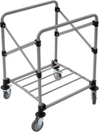 Commercial Laundry Cart with Wheels 220LBS Load Laundry Basket Foldable Laundry Cart with Removable Bag Rolling Laundry Sorter for Home, Hotel, Hospital (Yellow)