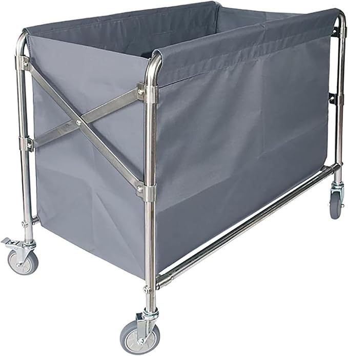 Replacement Liner Bag For Laundry Cart - Removable Liner Bag For Rolling Laundry Basket, Oxford Cloth Storage Bags, Trolley Cloth Bag, Hotel Room Work Trolley Replacement Bag(Gray,77x43x60cm/30x17x24i