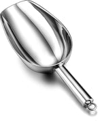 TeamFar Stainless Steel Ice Scoop, Small Metal Food Candy Scoop for Kitchen Bar Party Wedding - 5 Ounces