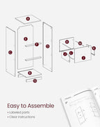 VASAGLE 3-Drawer Vertical File Cabinet, Filing Cabinet for Home Office, Printer Stand, with 3 Lockable Drawers, Adjustable Hanging Rail, for A4 and Letter-Size Files, Ink Black UOFC055B16