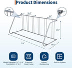 Single Side 6 Bike Floor Rack 110 Inch Length Freestanding Bicycle Parking Stand In Ground Grid Design For Garages Streets Yards And Bike Events Heavy Duty Storage (Grey, Single Side 6 Bike)