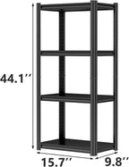 4-Tier Metal Garage Shelving Heavy Duty Adjustable Storage Shelves 2000lbs Capacity Steel Shelving Units Tool Rack Corner Shelf for Heavy Equipment and Tools (15.7" W × 9.8" D × 44.1" H)