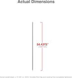Metro 54P Metro Site Select Chrome Plated Steel Stationary Post, 1" Diameter x 54-9/16" Height (Pack of 4)
