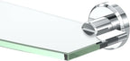Gatco 5456 Locke Glass Shelf, 20”, Chrome/Wall Mounted 20.13" X 5.38" Tempered/Floating Rectangle Glass Shelf for Bathroom