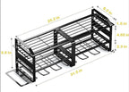 3-Tier Wall Mounted Power Tool Organizer, Heavy Duty Storage Rack, Tool Shelf for Garage & Workshop (3-Tier with 6 Slots)