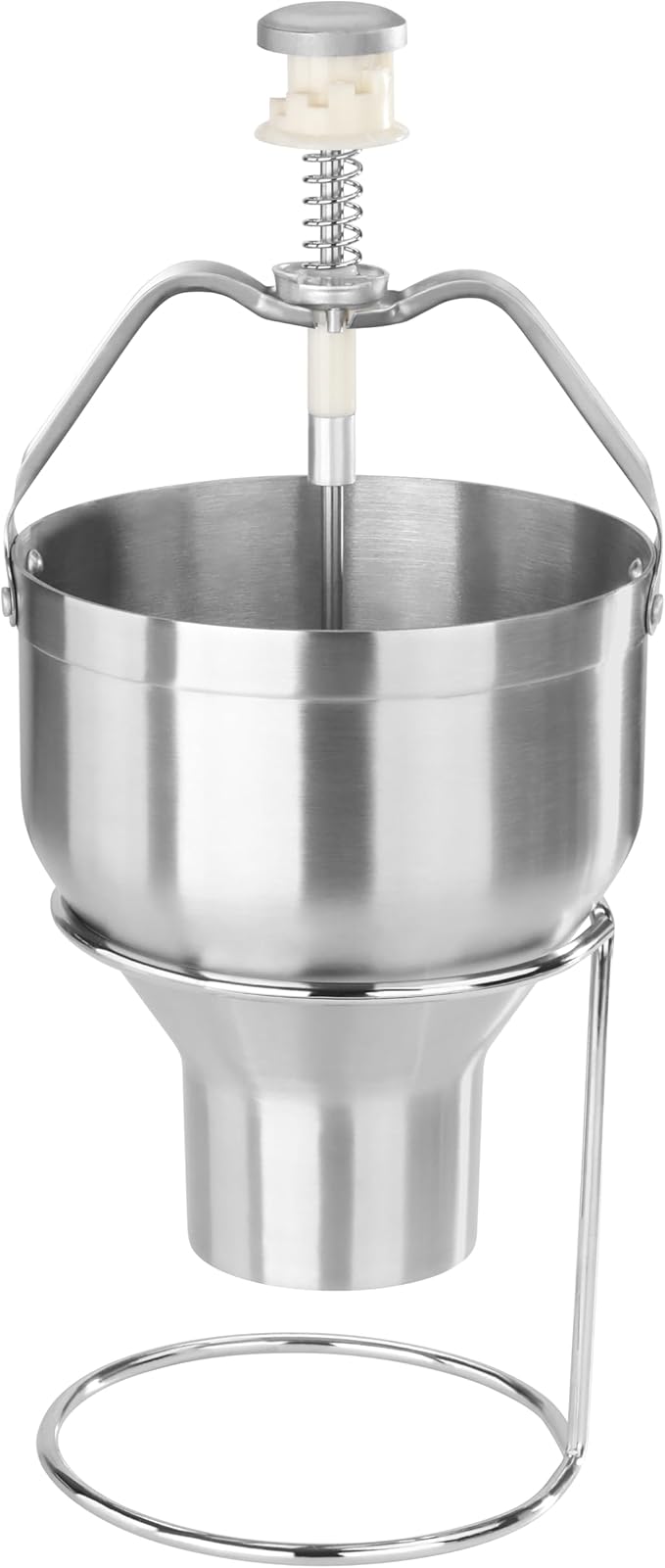 New Star Foodservice 37470 Commercial Grade Stainless Steel 18/8 Pancake Dispenser with Stand, Silver