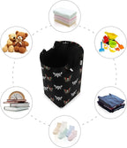 Gothic Butterfly Skull Laundry Basket for College Dorm,50L Collapsible Portable Laundry Hamper Storage Basket for Toys Clothes Organizer