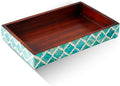 Handicrafts Home 10x6 Green Small Bathroom Tray, Vanity Organizer for Perfume, Cosmetics & Jewelry, Decorative Kitchen Counter, Bathroom Tray, Towel Holder, Decorative Napkin Holder, Bathroom Storage