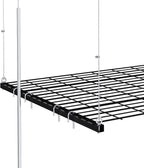 Garage Storage Lift,Overhead Garage Storage Rack,4x4 FT Ceiling Storage Racks for 10-12 FT, 250LBS Capacity All-Steel Construction with Safety Lock (4 * 4)