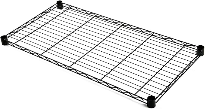 Quantum Storage Systems 1848BK Wire Add-On Shelf Black Epoxy 48" W x 18" D