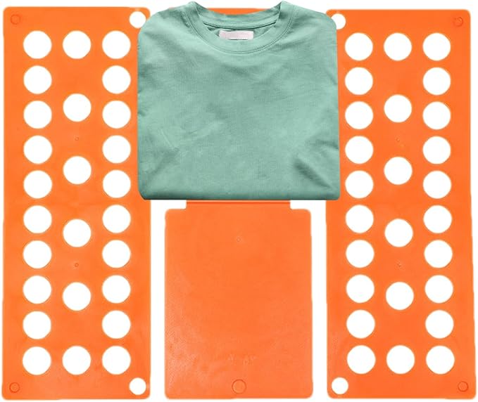 T Shirt Folder Clothes Folding Board, CollapsiblePlastic Laundry Aid, Adjustable SpeedFlip Organizer, Household Liner SorterOrganiser, for Clothing Easy Fast Home Travel Dorm Organization