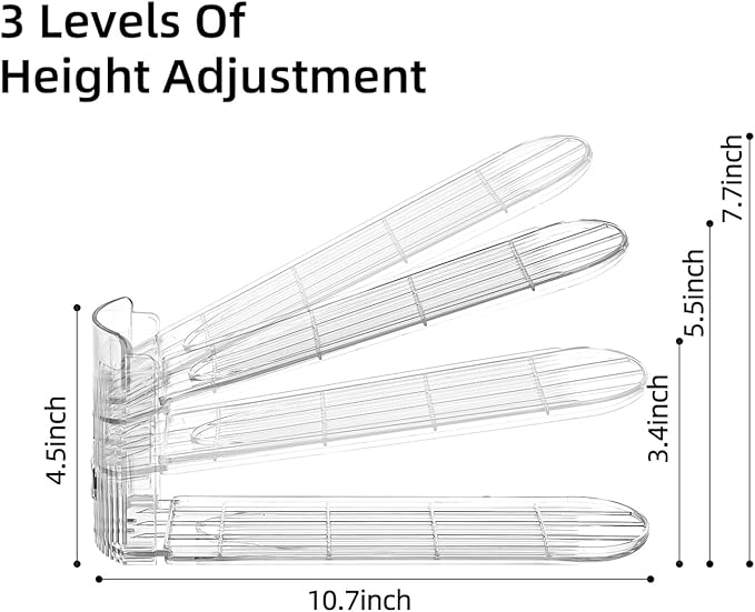 Shoe Slots Organizer，20 Pack Clear Shoe Stackers for a Pair of Shoes,Adjustable Shoe Rack with Three Levels，Shoe Storage Shoe Space Saver