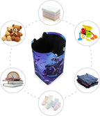 Skeleton Motorcycle Laundry Basket for College Dorm,50L Collapsible Portable Laundry Hamper Storage Basket for Toys Clothes Organizer
