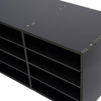 12 Compartments Paper Organizer for Desk, Desk Literature Organizer, Student Mailbox for Classroom, Desktop Bill Paper Storager File Sorter for Home Office Classroom(Black)
