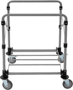 Commercial Laundry Cart with Wheels 220LBS Load Laundry Basket Foldable Laundry Cart with Removable Bag Rolling Laundry Sorter for Home, Hotel, Hospital (Black)