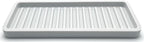 Happitasa Silicone Kitchen Sink Organizer Tray, Sponge Holder and Countertop Protector | Bathroom and Kitchen Soap Dish and Dispenser Tray (Light Grey, 9"x3.5", 5.6 Ounces)