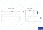 AmGood 10 in. x 24 in. Stainless Steel Wall Shelf | NSF | Metal Shelving | Garage, Laundry, Storage, Utility Room | Restaurant, Commercial Kitchen
