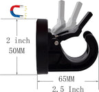 YYST Magnetic Towel Holder Towel Rack Towel Hook Hanger for Door, Refrigerator, Kitchen Stove, Oven, Dishwasher, Laundry Washing Machine- Kitten Proof (2, Black)