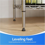PayLessHere Shelf Metal Shelf Wire Shelving NSF Certified 5 Tier Adjustable Shelf Versatile Storage Solution Steel Organizer Wire Rack Easy Assembly, Chrome