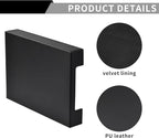 PU Leather Letter Tray - Load Documents Trays Front for Office Desktop Organizer - Desk Magazine, File, A4 Paper Holder - Paper Document File Holder (Black, A4-Tray)
