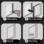 Stainless Steel Shower Nich, 25.4X11.2IN Recessed Waterproof Bathroom Niche, Built-in Trash Can Alcove, Toilet Paper Toiletries Storage Rack for Kitchen Living Room Bedroom Hotel Residential