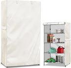 Wire Shelf Cover,600D Heavy Duty 100% Waterproof Shelf Covers for Wire Shelving,Outdoor Storage Shelves Cover for Metal Rack,60" W x 24" D x 72" H,Beige
