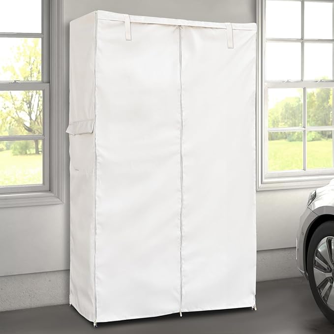 Waterproof Shelf Cover,Outdoor 600D Heavy Duty Dustproof Storage Shelves Cover,48''x19''x72'' Shelf Covers for Wire Shelving with Zippers,Storage Rack Covers with Clear Front