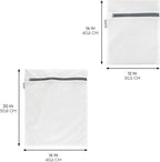 iDesign Medium and Large Laundry Delicates-Set of 4-White Mesh Wash Bags M4