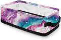 Small Storage Bins Multi-purpose Bathroom Organizer Basket Collapsible Toilet Paper Basket Space-saving Lightweight Fabric Home Storage Containers, Violet Teal Marble