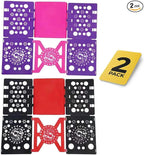 2 Pack Shirt Folder Board Laundry Organizer 22.8 X 26.8 Inch Plastic Durable Fast Easy Magic Flip T Shirts Dress Pants Towels Adult (Pink Purple Black Red)