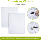 OTraki Ex-Large Mesh Laundry Bag 36x43 Inch Drawstring Laundry Wash Bags 2 Pack Dirty Clothes Net Laundry Bag Heavy Duty Travel Storage Organize Bag Don't Drying, Melting 140-176℉ White