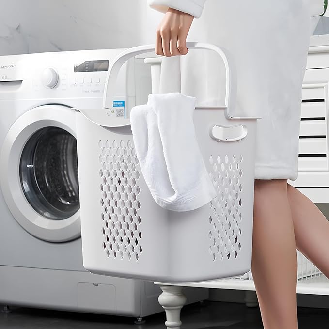 4 Tier Laundry Hamper Sorter, Vertical Rolling Laundry Storage Organizer Hamper Cart with Wheels for Kitchens Bathrooms Bedrooms Dorm