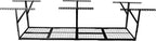 3x8FT Overhead Garage Storage Rack, Heavy-Duty Metal Garage Ceiling Storage Rack, 22"-40" Adjustable Ceiling Drop-Down, 600 lb. Loading Weight Capacity, Black Color