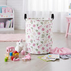 Baby Laundry Basket Baby Nursery Hamper Kids Laundry Basket Toy Storage Bin for Boys Room Decor Gift Baskets for Bedroom Bathroom(Gift Flower)
