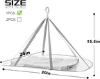 1 Tier Folding Mesh Clothes Drying Rack with Internal Fixation Stackable Sweater Drying Rack Portable Hanging Laundry Rack for Sweater,T-Shirt,Delicates,Swimsuit (1 Pack)