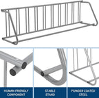 Floor Bike Rack,Sigle-Side 10-Bike Rack 122" L,Grid Bike Rack In Ground,Freestanding Bicycle Floor Parking Stand,Stand Bike Racks for Garages Streets Yards Bike Events