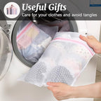 6Pcs Mesh Pop Up Laundry Hamper, FHDUSRYO Foldable Pop Up Hamper, Collapsible Laundry Basket with Carry Handles, Portable Dirty Clothes Basket with 6 Wash Bags, Mesh Hamper for Dorm Bedroom Travel