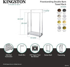 Kingston Brass SCC8260 Edenscape Freestanding -Towel Rack, Matte Black