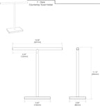 Gatco 1444MXB Modern Rectangle Base Freestanding Countertop Towel Holder, Combo / 10.50" W x 11.13" H T-Shape Style Countertop Hand Towel Holder for Bathroom, Kitchen/Fingertip Towel Rack